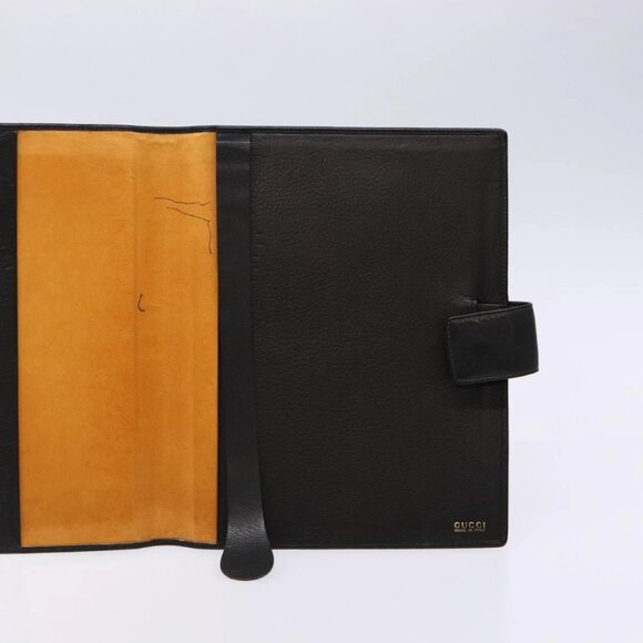 GUCCI Book Cover Leather Black Auth 133512 - Picture 15 of 16